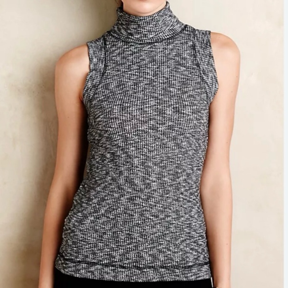 Anthropologie Postmark Ribbed Turtleneck Tank - Picture 2 of 10